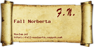 Fall Norberta névjegykártya